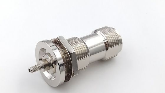 Nut Mounting RF Coaxial Connectors / Straight N Type Female Connector