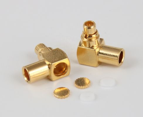 50ohm MMCX connector male right angle rf coaxial connector mmcx crimp for semi-flex cable