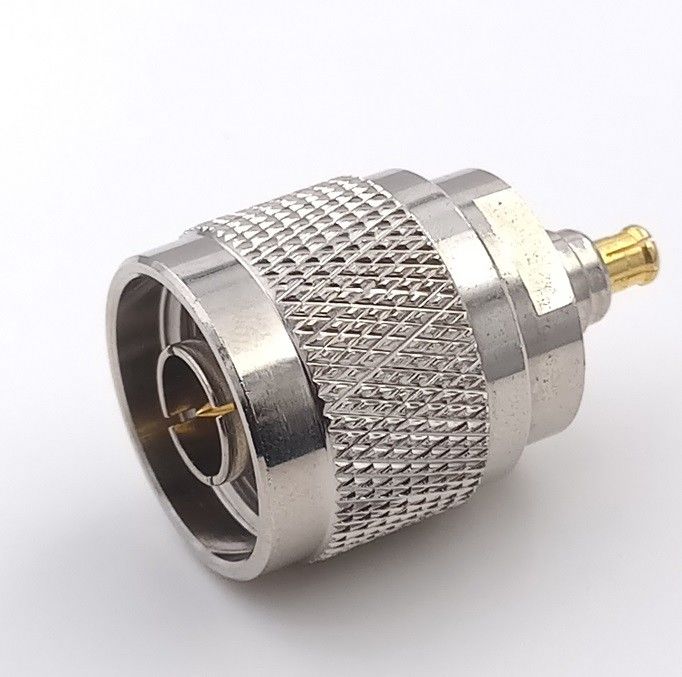 Nickel Plated RF Coaxial Connectors RF DC 6GHz N Type Male To MCX Male Adapter 50 Ohm